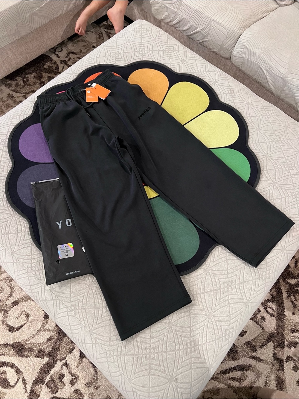 YoungLA soft af sweats in color charcoal